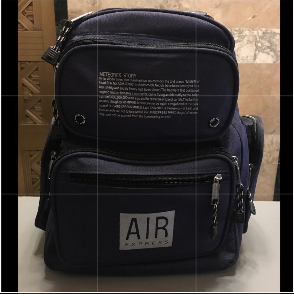 100% Authentic Air Express Navy Blue Backpack